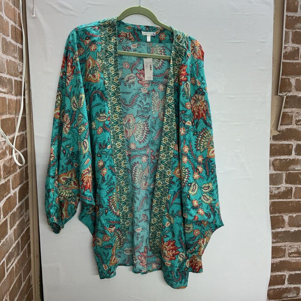 Maurice’s 100% Rayon  Floral Cardigan  Size L-M In New Condition